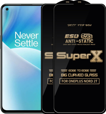 Qyist Edge To Edge Tempered Glass for ONEPLUS NORD 2T(Pack of 2)