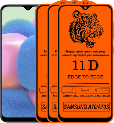 Xester Edge To Edge Tempered Glass for Samsung Galaxy A70s(Pack of 3)