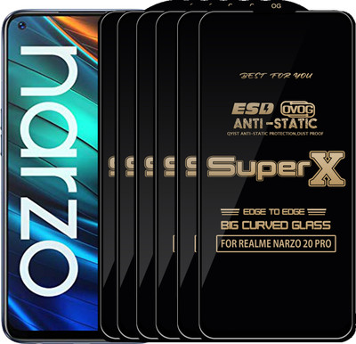 Qyist Edge To Edge Tempered Glass for REALME NARZO 20 PRO(Pack of 6)