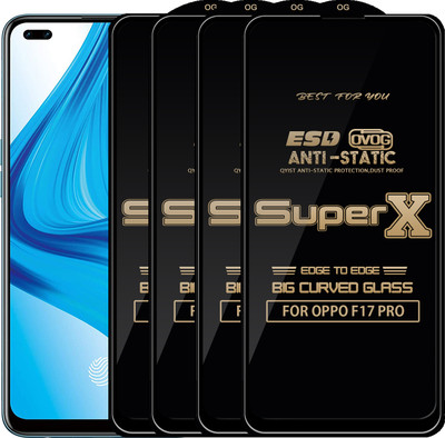 Qyist Edge To Edge Tempered Glass for OPPO F17 PRO(Pack of 4)