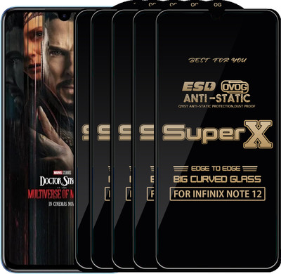 Qyist Edge To Edge Tempered Glass for INFINIX NOTE 12(Pack of 5)