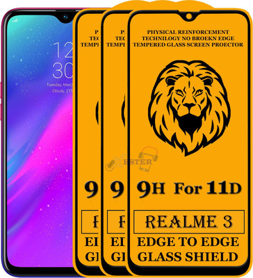 Xester Edge To Edge Tempered Glass for Realme 3(Pack of 3)