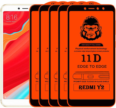 Xester Edge To Edge Tempered Glass for Mi Redmi Y2(Pack of 5)