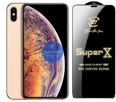 Crunk Edge To Edge Tempered Glass for Apple iPhone XS Max, Super X Edge Glass, Super X Tempered Glass, Super X Screen Protector(Pack of 1)