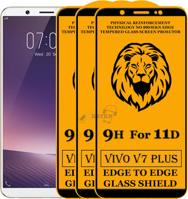 Xester Edge To Edge Tempered Glass for VIVO V7 Plus(Pack of 3)