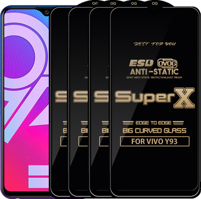 Qyist Edge To Edge Tempered Glass for VIVO Y93(Pack of 4)