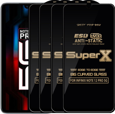 Qyist Edge To Edge Tempered Glass for INFINIX NOTE 12 PRO 5G(Pack of 4)