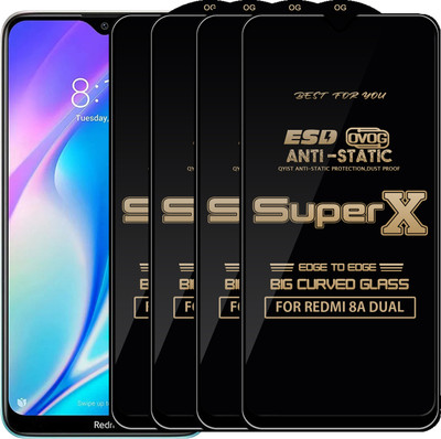 Qyist Edge To Edge Tempered Glass for REDMI 8A DUAL(Pack of 4)