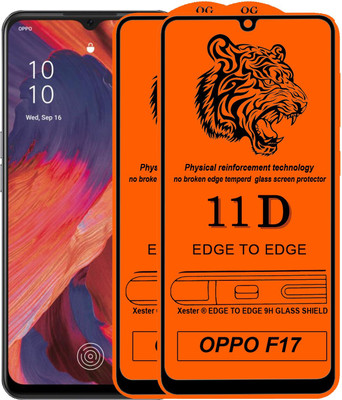 Xester Edge To Edge Tempered Glass for OPPO F17(Pack of 2)