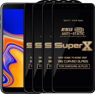 Qyist Edge To Edge Tempered Glass for SAMSUNG J6 PLUS(Pack of 4)