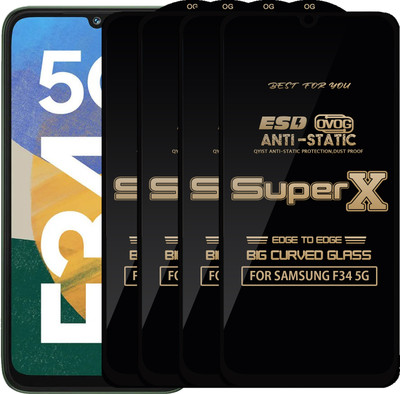 Qyist Edge To Edge Tempered Glass for SAMSUNG F34 5G(Pack of 4)