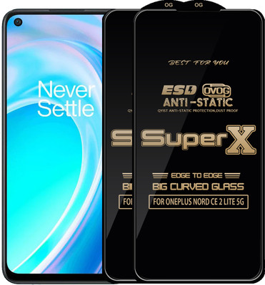 Qyist Edge To Edge Tempered Glass for ONEPLUS NORD CE 2 LITE 5G(Pack of 2)