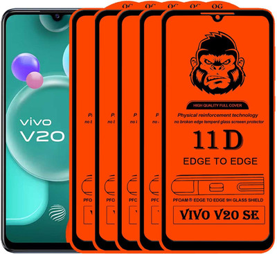 Xester Edge To Edge Tempered Glass for VIVO V20 SE(Pack of 5)