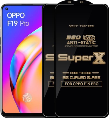 Qyist Edge To Edge Tempered Glass for OPPO F19 PRO(Pack of 2)