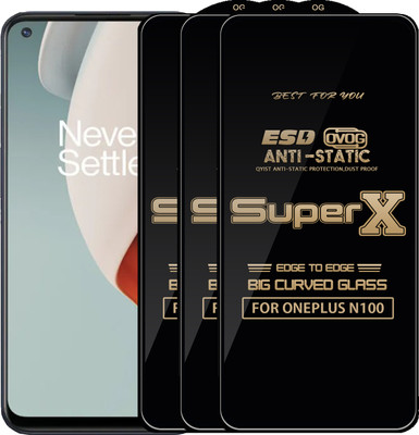 Qyist Edge To Edge Tempered Glass for ONEPLUS N100(Pack of 3)