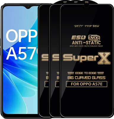 Qyist Edge To Edge Tempered Glass for OPPO A57E(Pack of 3)