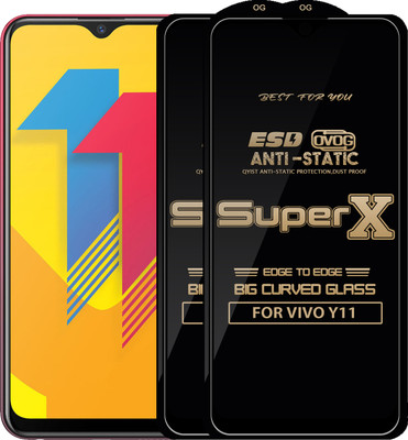 Qyist Edge To Edge Tempered Glass for VIVO Y11(Pack of 2)