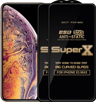 Qyist Edge To Edge Tempered Glass for Apple iPhone XS Max(Pack of 2)