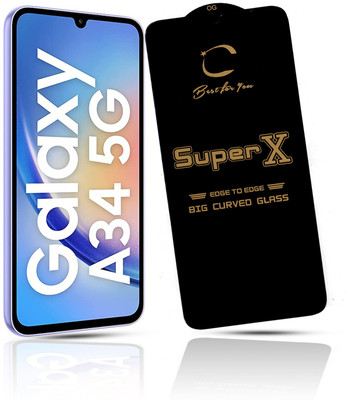 REDDWARF Edge To Edge Tempered Glass for Samsung Galaxy A34 5G(Pack of 1)