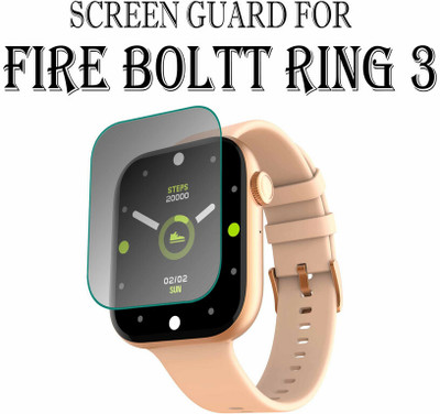 hirdesh Edge To Edge Tempered Glass for Fire-Boltt Ring 3 1.8 INCH(Pack of 1)