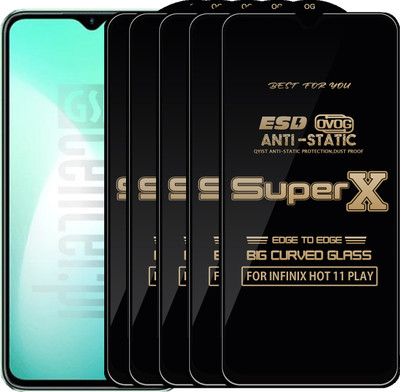 Qyist Edge To Edge Tempered Glass for INFINIX HOT 11 PLAY(Pack of 5)