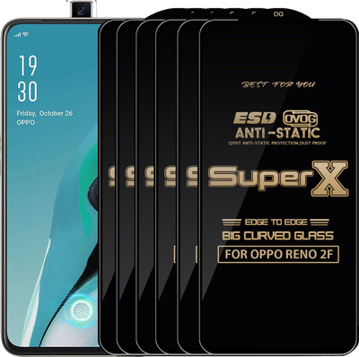Qyist Edge To Edge Tempered Glass for Oppo Reno2 F(Pack of 6)