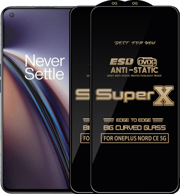 Qyist Edge To Edge Tempered Glass for ONEPLUS NORD CE 5G(Pack of 2)