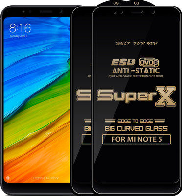 Qyist Edge To Edge Tempered Glass for Mi Redmi Note 5(Pack of 2)