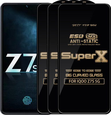 Qyist Edge To Edge Tempered Glass for IQOO Z7S 5G(Pack of 3)