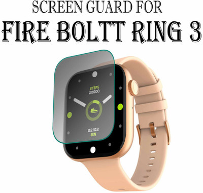 hirdesh Edge To Edge Tempered Glass for Fire-Boltt Ring 3 1.8 INCH(Pack of 1)