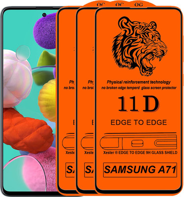 Xester Edge To Edge Tempered Glass for Samsung Galaxy A71(Pack of 3)
