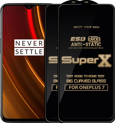 Qyist Edge To Edge Tempered Glass for ONEPLUS 7(Pack of 2)