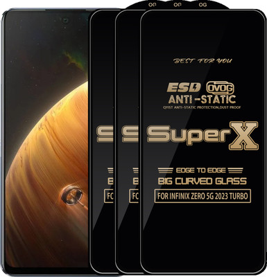 Qyist Edge To Edge Tempered Glass for INFINIX ZERO 5G 2023 TURBO(Pack of 3)