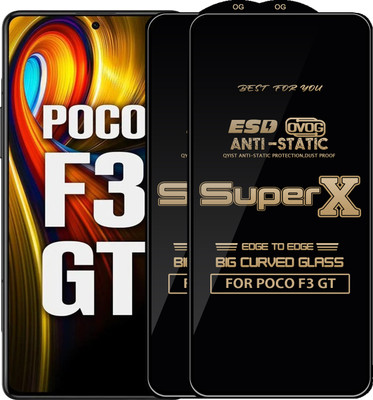 Qyist Edge To Edge Tempered Glass for POCO F3 GT(Pack of 2)