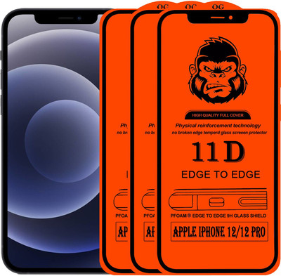 Xester Edge To Edge Tempered Glass for APPLE IPHONE 12(Pack of 3)