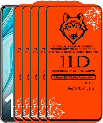 CRodible Edge To Edge Tempered Glass for Redmi Note 10 Lite(Pack of 5)