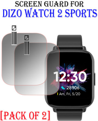 YCHROZE Edge To Edge Tempered Glass for Dizo Watch 2 Sports(Pack of 2)