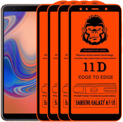 Xester Edge To Edge Tempered Glass for Samsung Galaxy A7 2018 Edition(Pack of 4)