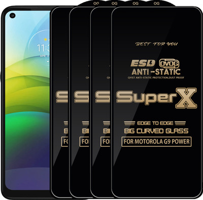 Qyist Edge To Edge Tempered Glass for MOTOROLA G9 POWER(Pack of 4)