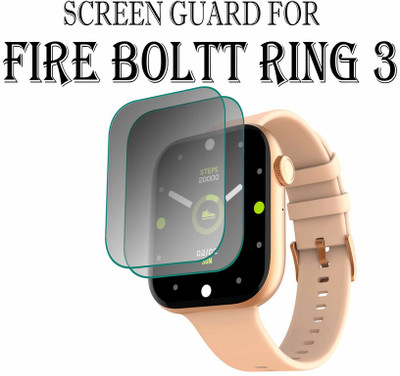 YCHROZE Edge To Edge Tempered Glass for Fire-Boltt Ring 3 1.8 INCH(Pack of 2)