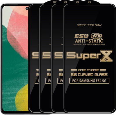 Qyist Edge To Edge Tempered Glass for SAMSUNG F54 5G(Pack of 4)