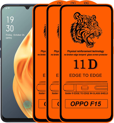 Xester Edge To Edge Tempered Glass for Oppo F15(Pack of 3)