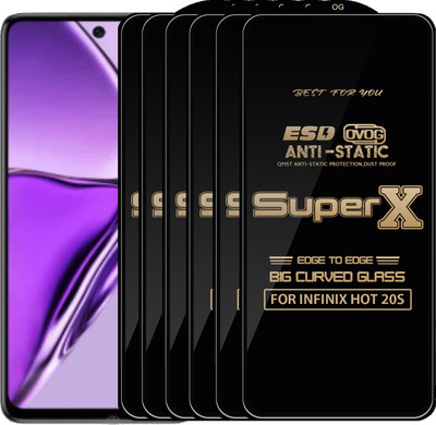 Qyist Edge To Edge Tempered Glass for INFINIX HOT 20S(Pack of 6)