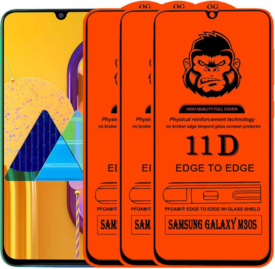 Xester Edge To Edge Tempered Glass for SAMSUNG GALAXY M30S(Pack of 3)