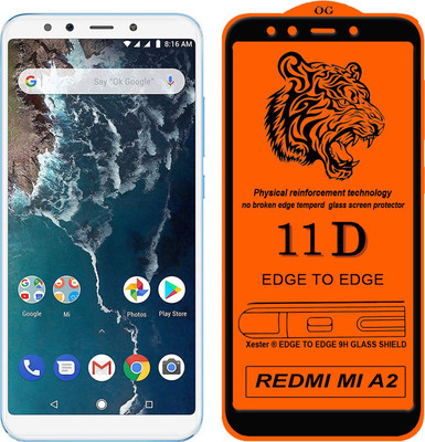 Xester Edge To Edge Tempered Glass for Mi A2(Pack of 1)