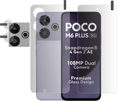 SHIVAAY Front and Back Screen Guard for POCO M6 PLUS, M6 PLUS(Pack of 3)