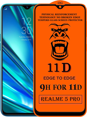 Xester Edge To Edge Tempered Glass for Realme 5 Pro(Pack of 1)