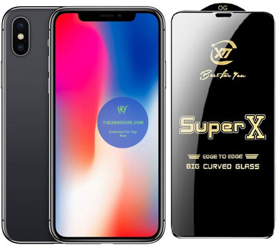 TELESHIELD Edge To Edge Tempered Glass for Apple iPhone X, Super X Edge Glass, Super X Tempered Glass, Super X Screen Protector(Pack of 1)