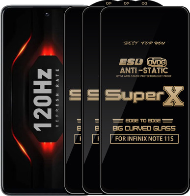Qyist Edge To Edge Tempered Glass for INFINIX NOTE 11S(Pack of 3)