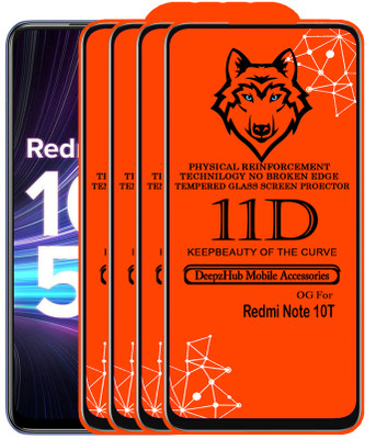 CRodible Edge To Edge Tempered Glass for Redmi Note 10T(Pack of 4)